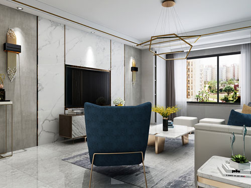 海珀蘭軒133平米現代輕奢裝修效果圖