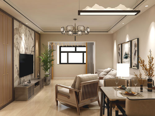 閱海萬家109平米新中式裝修效果圖 閱海萬家109平米新中式裝修效果圖