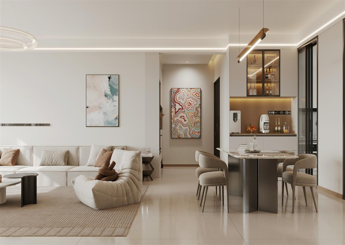 玉庭華府142㎡ | 給喧囂世界按下暫停鍵，現(xiàn)代簡約風的松弛感誰能拒絕！