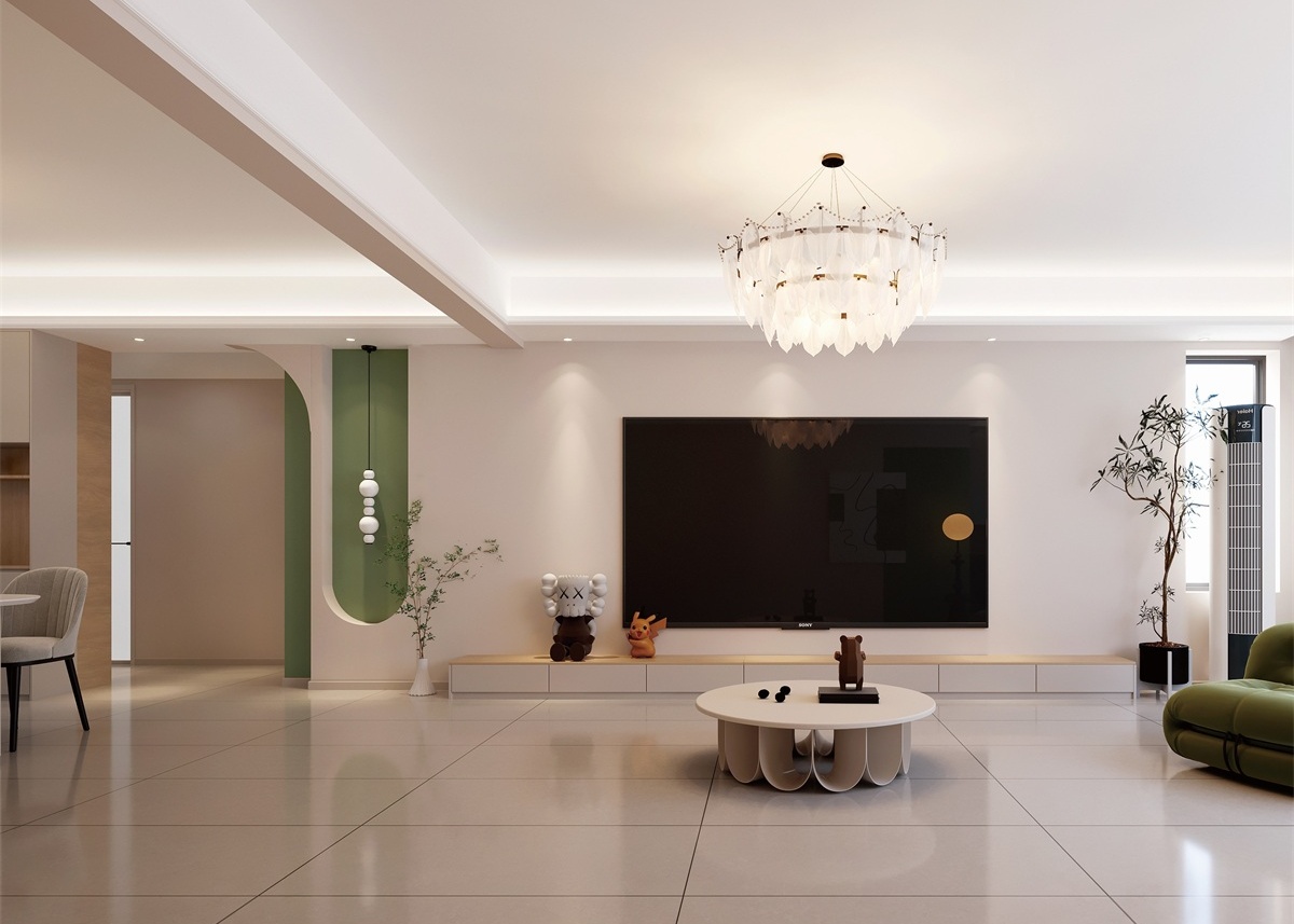 中海河山郡 | 133㎡輕法式浪漫，『奶油白+薄荷綠』美的剛剛好！