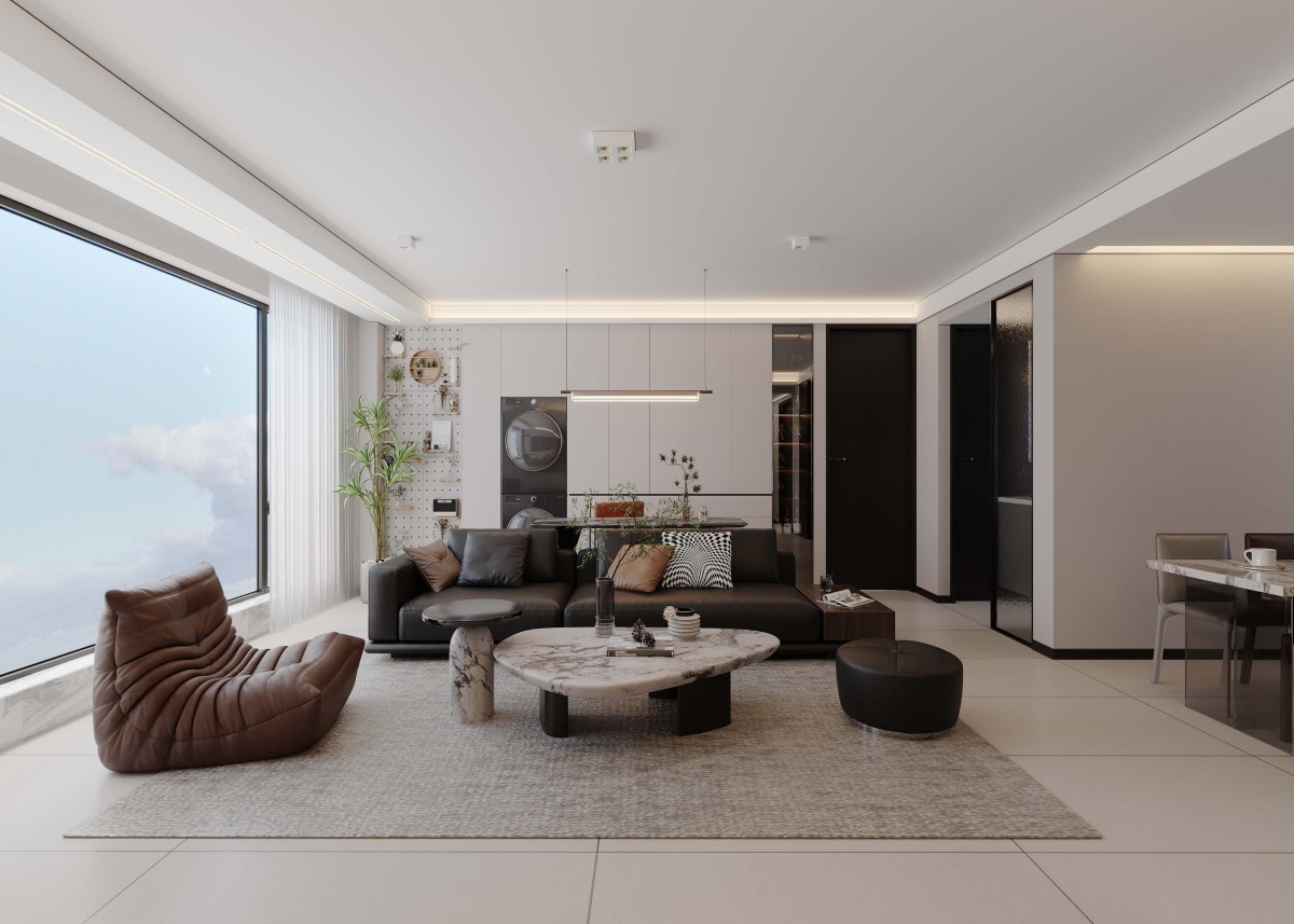 光耀上院128㎡ | 高效“去班味”的舒適現(xiàn)代風！開啟治愈系慢生活~