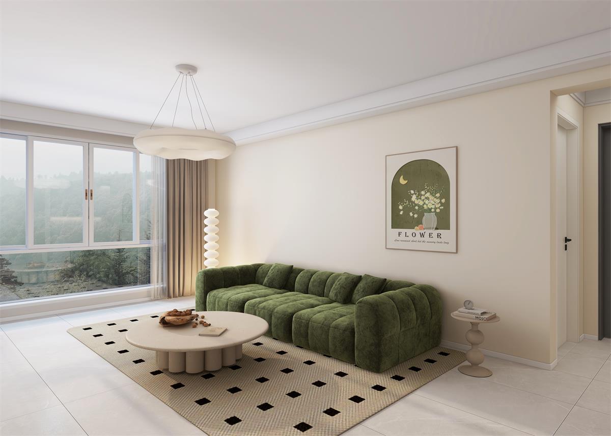 泰雲(yún)庭116㎡ | 奶油白+橄欖綠打造的輕法式小家，清新又自然！